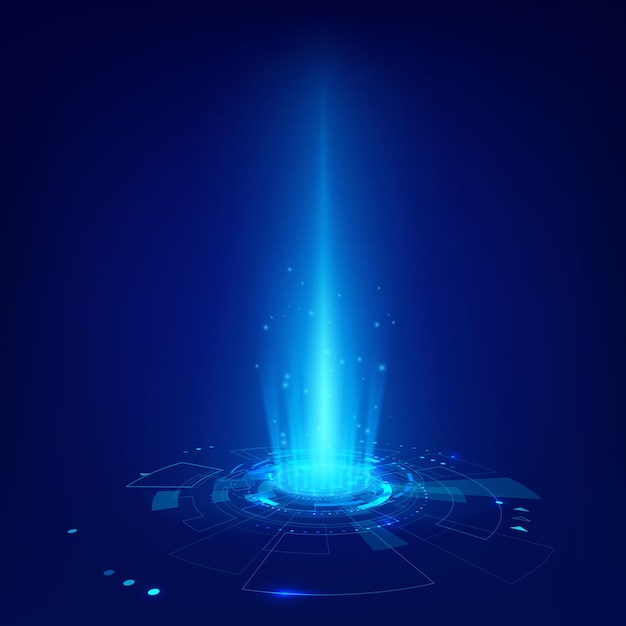 Sci fi futuristic User Interface. Futuristic HUD elements. Hologram UI elements virtual reality. Abstract hi-tech circle. Vector illustration