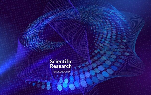 Scientific Research Abstract Data Visualization Futuristic Lines Waves and Particles Flow Digital Background for Analytics AI Machine Learning and Science Presentation