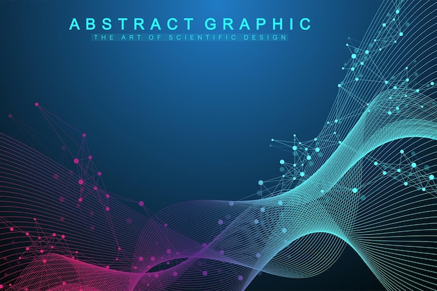 Scientific vector illustration genetic engineering and gene manipulation concept dna helix dna stran