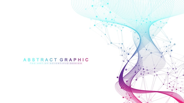 Scientific vector illustration genetic engineering dna helix