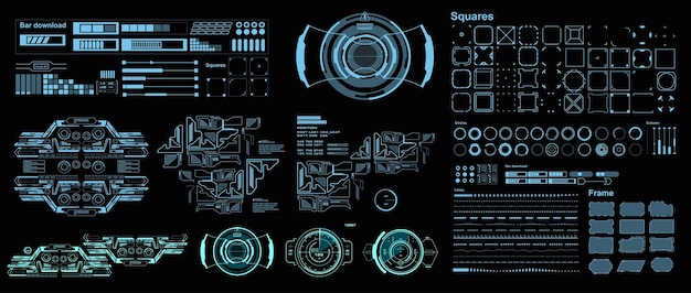 SciFi Concept HUD Interface Screen Virtual Reality View Display Hologram Technology