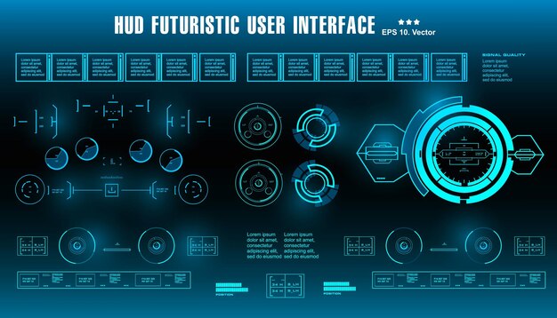 scifi futuristic hud dashboard display virtual reality technology screen target