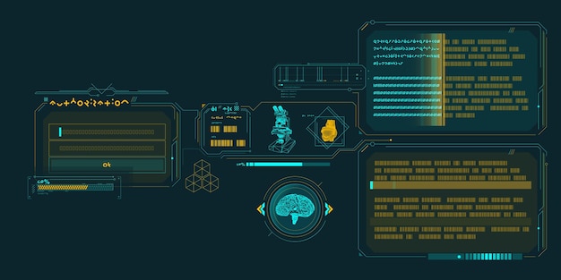 Scifi hud interface for data research