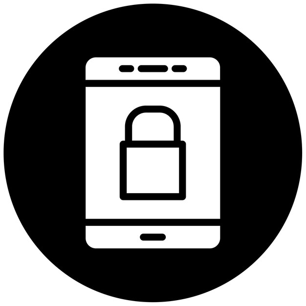 Screen lock Portrait Vector Illustration