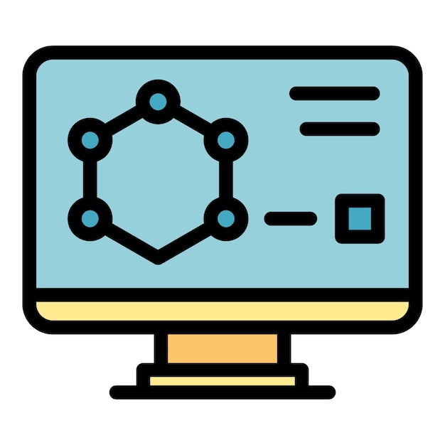 screen redesign icon outline screen redesign vector icon color flat isolated