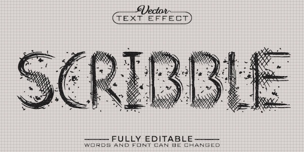 Scribble Editable Text Effect Template
