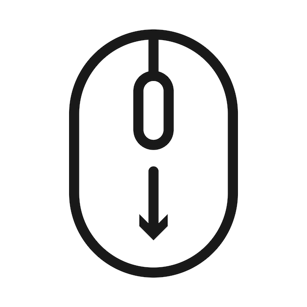Scroll down computer mouse icon