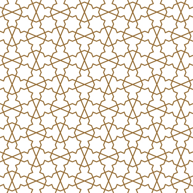 Seamless arabic geometric ornament in brown color.