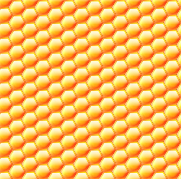 seamless background of hexagonal honeycombs. vector pattern