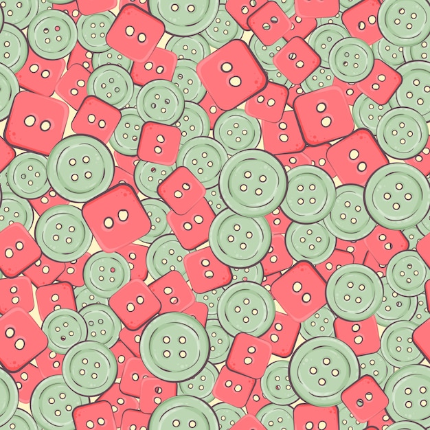 Seamless background with colorful buttons