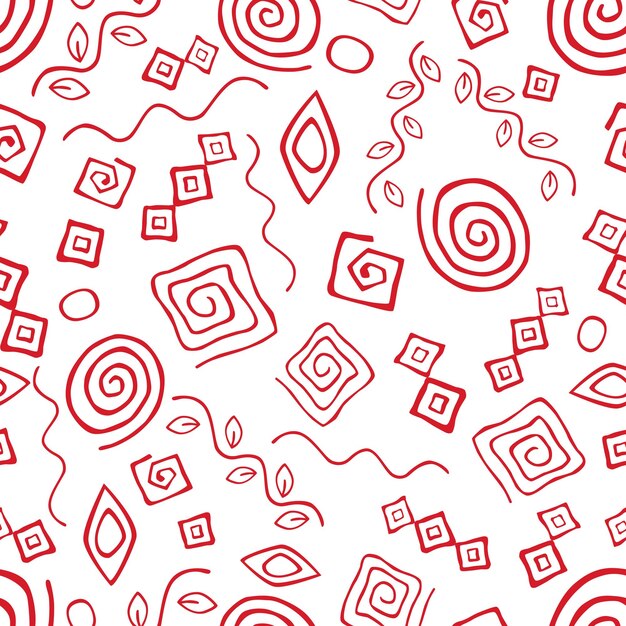 Seamless background with different geometric elements