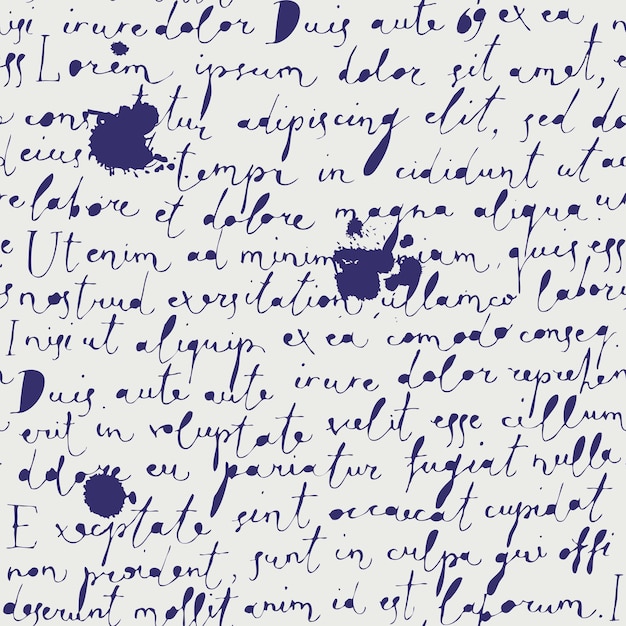 seamless background with handwritten text
