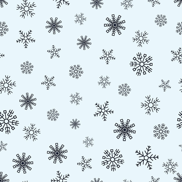 seamless background with snowflakes. christmas and new year decoration elements. vector illustration.