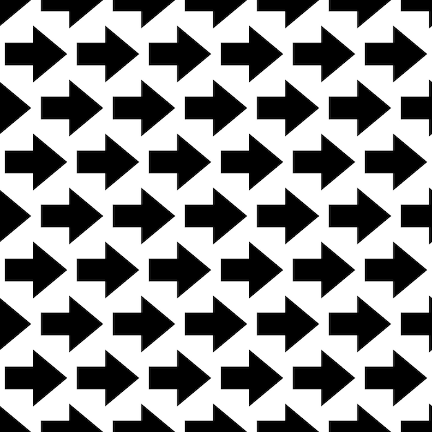 Seamless Black and White Pattern with Geometric Repeating Shapes for Modern Design