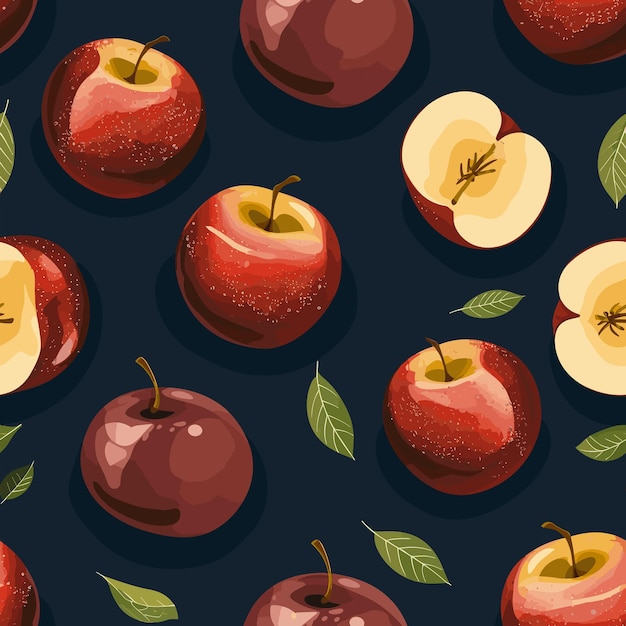 Seamless Colorful Apples Pattern