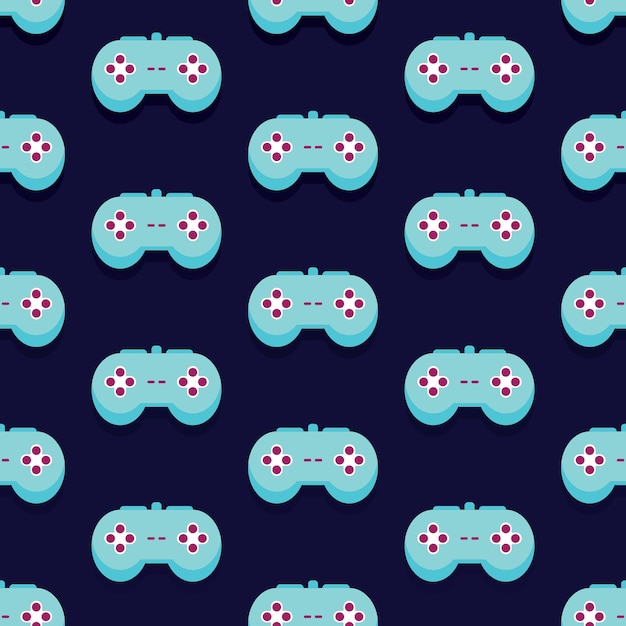 seamless gamepad pattern vector