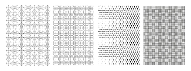 Seamless Geometric Abstract Vector Pattern Background Unique Colorable Seamless Vector Pattern Set