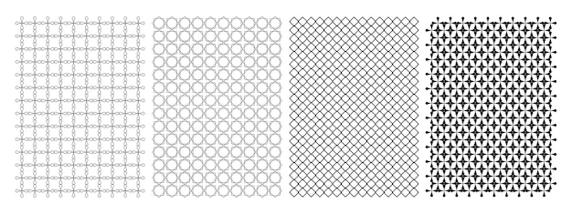 Seamless Geometric Abstract Vector Pattern Background Unique Colorable Seamless Vector Pattern Set