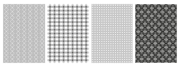 Seamless Geometric Abstract Vector Pattern Background Unique Colorable Seamless Vector Pattern Set