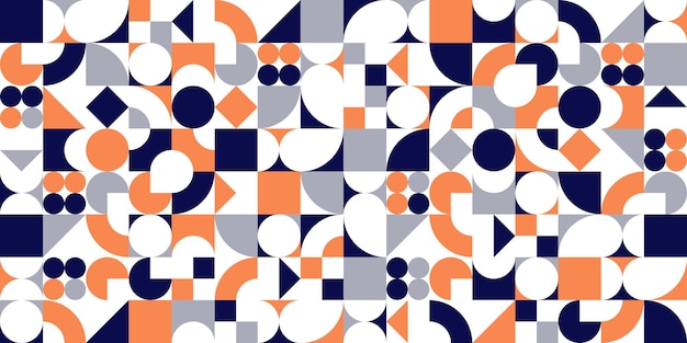 Seamless geometric pattern, abstract vector background for wallpaper or websites or wrapping paper print created with colorful elements of geometry.