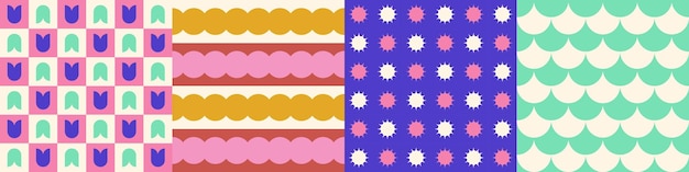 Seamless geometric pattern collection