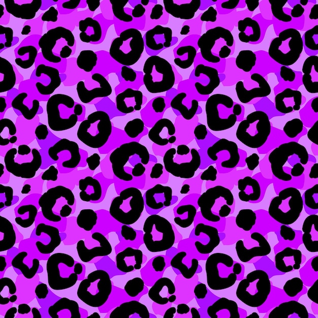 Seamless leopard pattern endless background animal print vector illustration