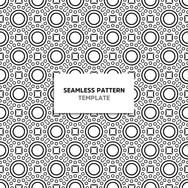 Seamless mandala black color pattern