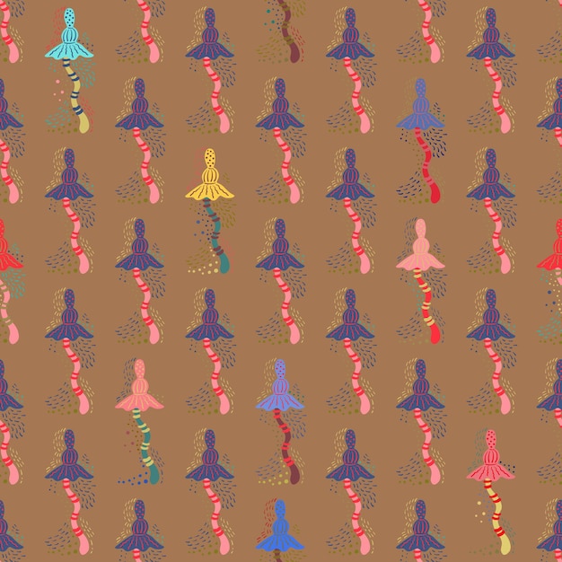 seamless mushroom pattern. fungus poisonous vector textile design. wrapping and gift paper.