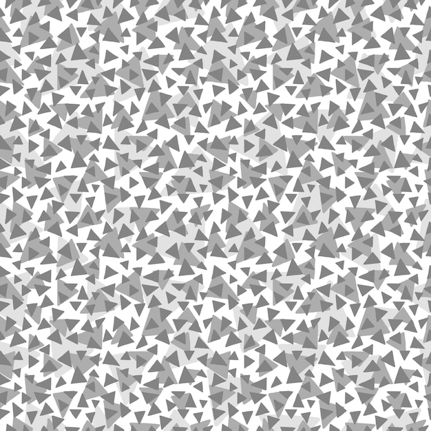 Seamless pattern gray triangles in chaotic order