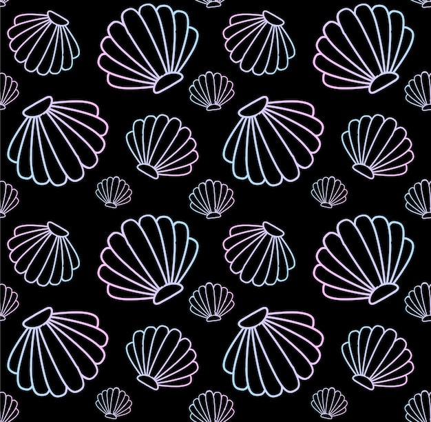 seamless pattern of shells