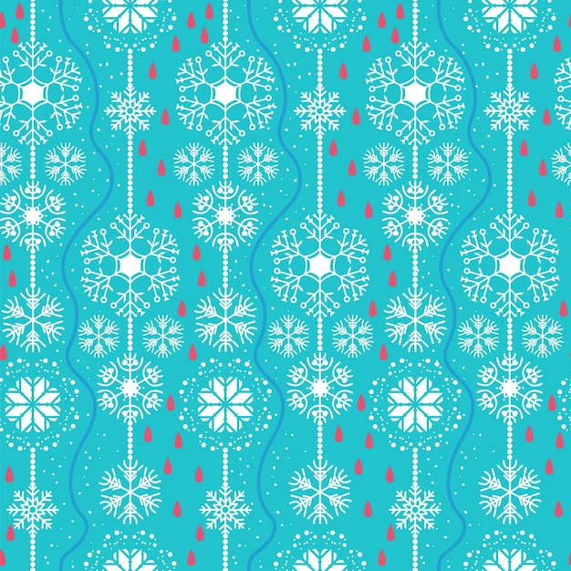 Seamless Pattern Snowflake Background