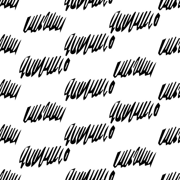 seamless pattern with black pencil brushstrokes