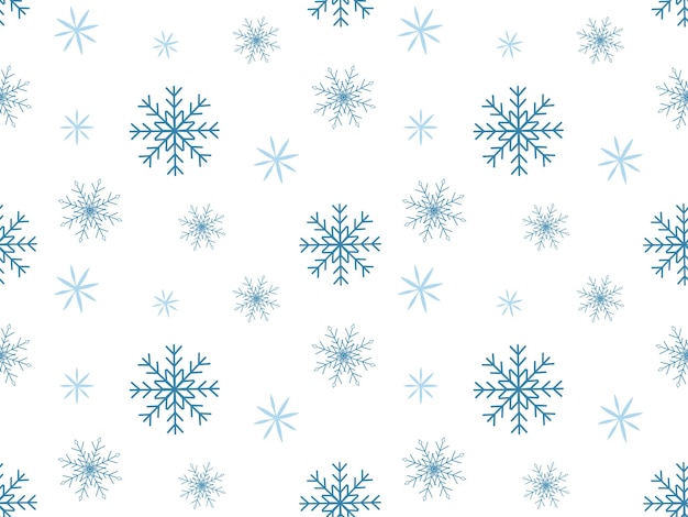 seamless pattern with blue snowflakes on a white background vector for wrappers wallpaper