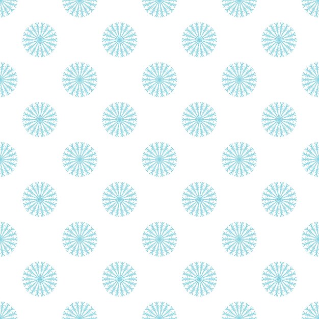 Seamless pattern with blue snowflakes