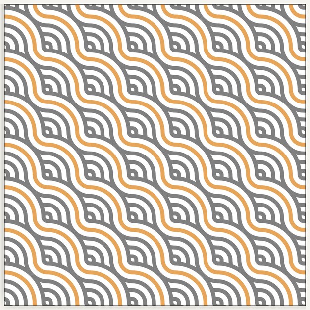 Seamless pattern with bold striped wave Stylish geometric texture Modern abstract background