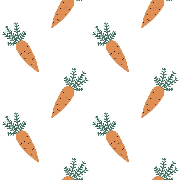 Seamless pattern with carrots Simple vector background