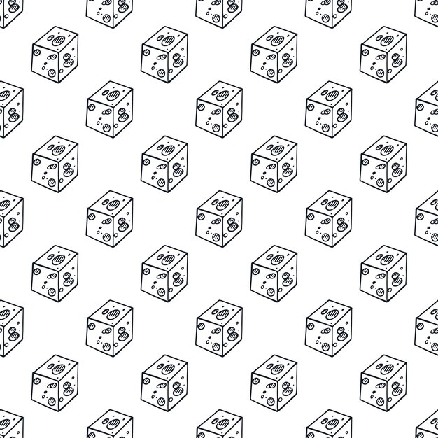 Seamless pattern with cheese doodle for decorative print wrapping paper greeting cards wallpaper and fabric