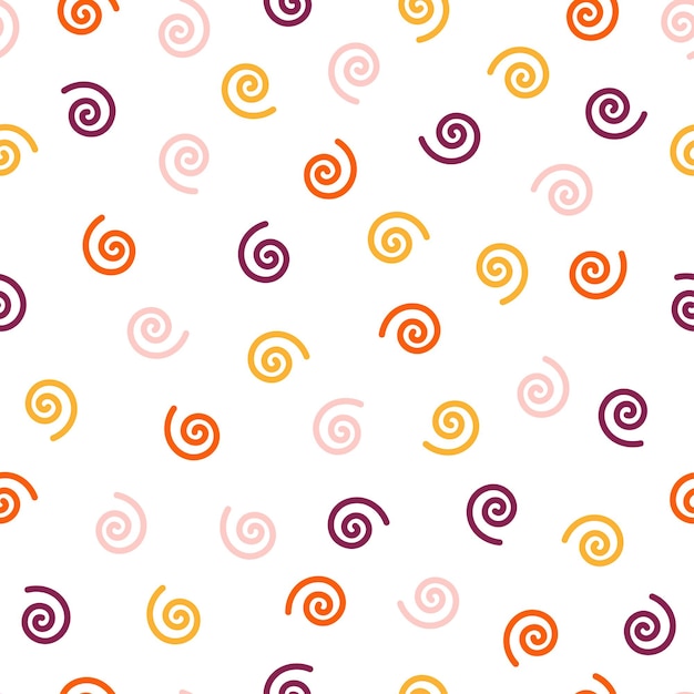 Seamless pattern with colorful spirals