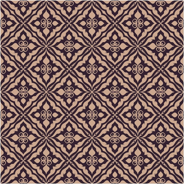 seamless pattern with damask motif style