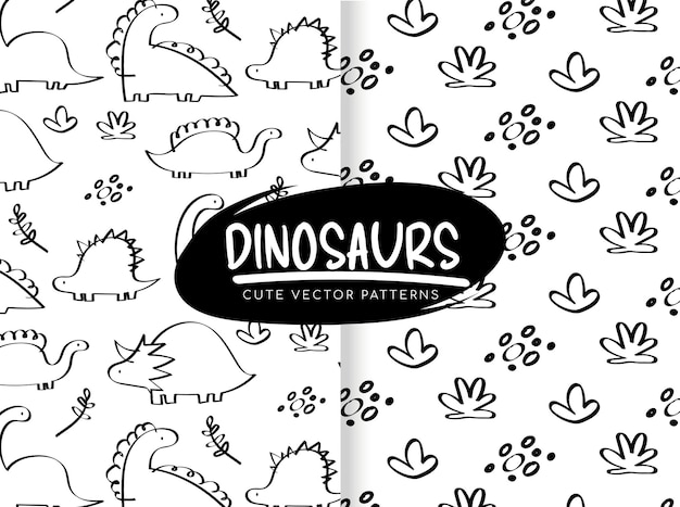Seamless pattern with dinosaurs Fabric print for children