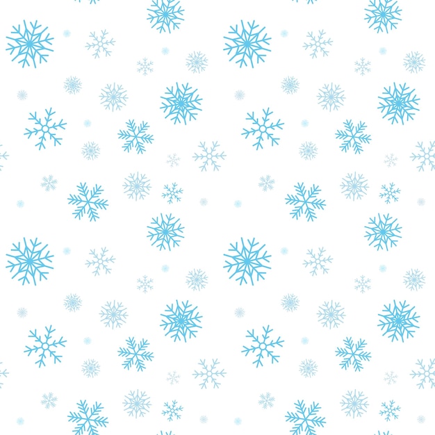 seamless pattern with flakes winter background design
