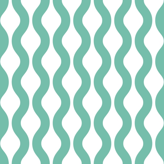 Seamless pattern with green waves