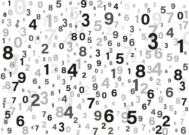 Seamless pattern with numbers for school design