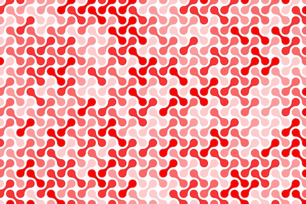 Seamless pattern with red metaball pattern Abstract flat blobs vector illustration