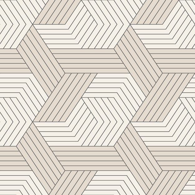 Seamless pattern with symmetric geometric lines.