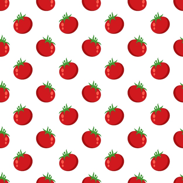 Seamless pattern with tomatoes vector graphics