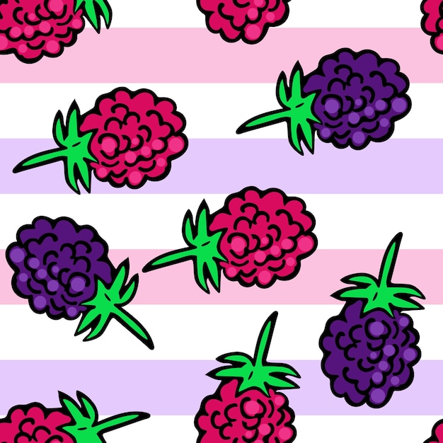 Seamless pattern with wild berries vector