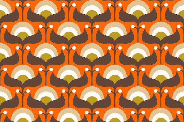seamless patterns with decorative flowers in vector art