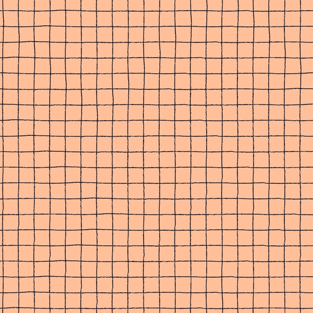 Seamless repeating pattern Red Color of the year Peach Fuzz plaid waves or polka dots for wrapping paper surface design and other design projects