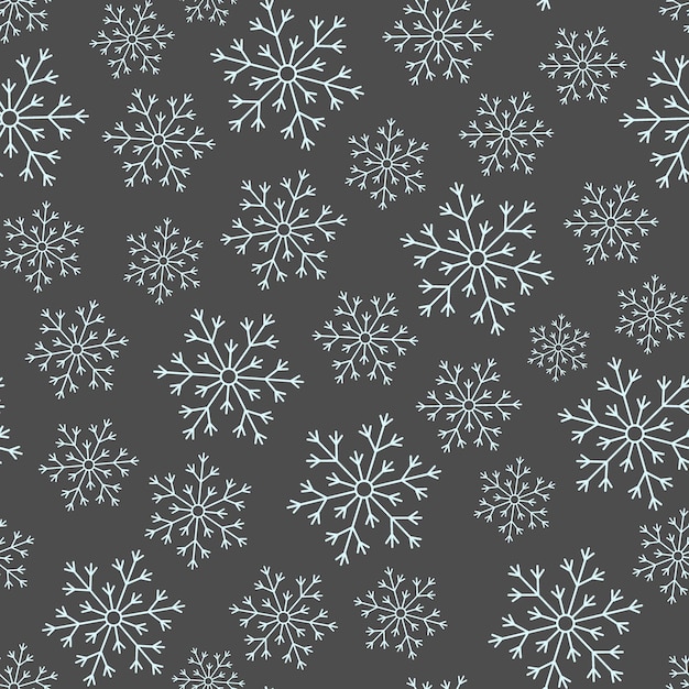 seamless snowflakes pattern christmas winter background vector illustration